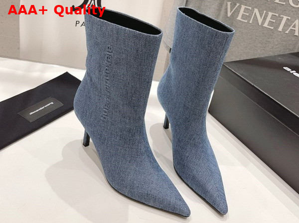 Alexander Wang Delphine Ankle Boot in Blue Denim Replica