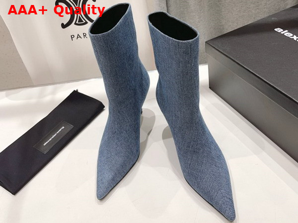 Alexander Wang Delphine Ankle Boot in Blue Denim Replica