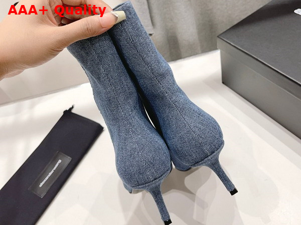 Alexander Wang Delphine Ankle Boot in Blue Denim Replica