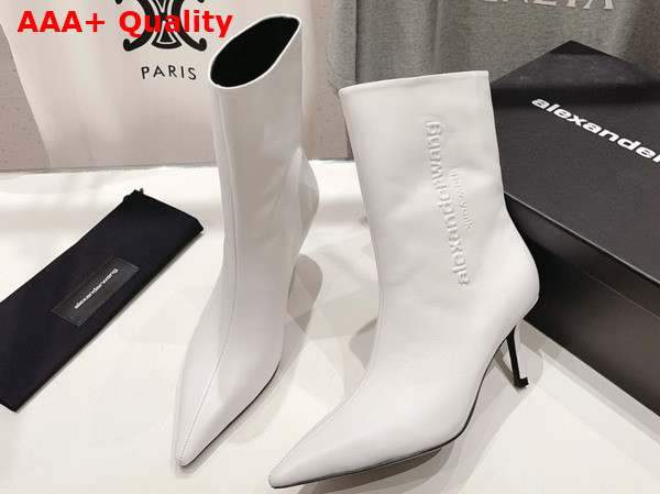 Alexander Wang Delphine Ankle Boot in White Leather Replica
