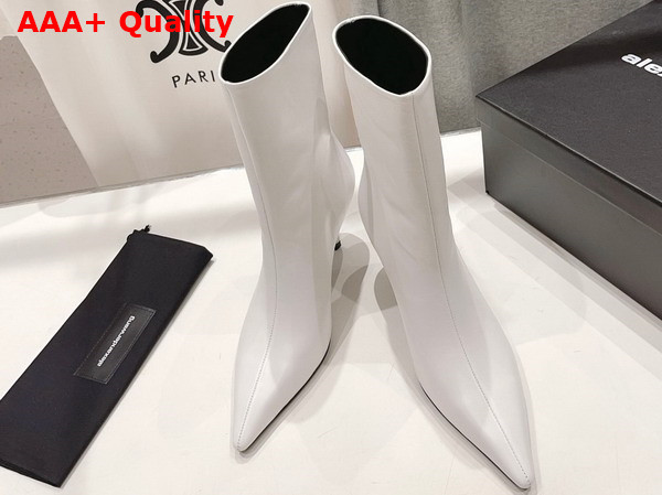 Alexander Wang Delphine Ankle Boot in White Leather Replica