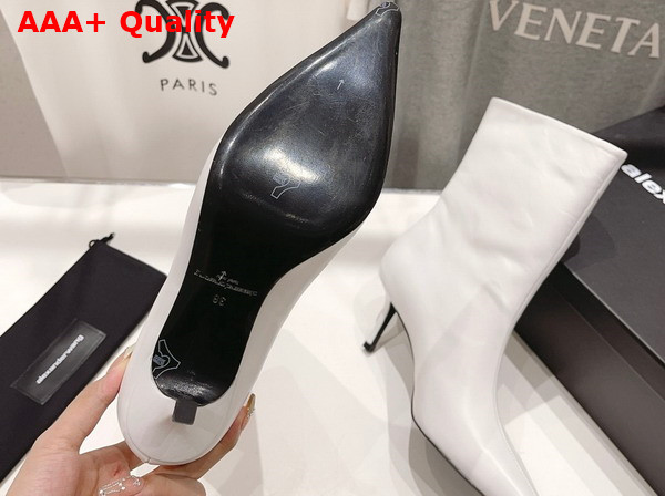 Alexander Wang Delphine Ankle Boot in White Leather Replica