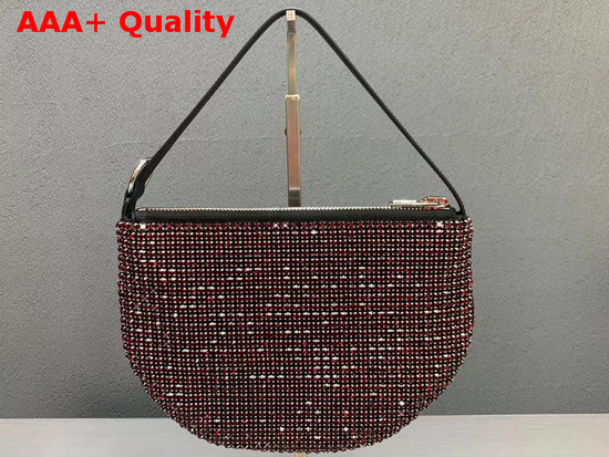 Alexander Wang Exclusive Wangloc Fortune Cookie Bag Ruby Rhinestone Chain Mesh Pouch Replica