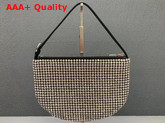 Alexander Wang Exclusive Wangloc Fortune Cookie Bag White Rhinestone Chain Mesh Pouch Replica