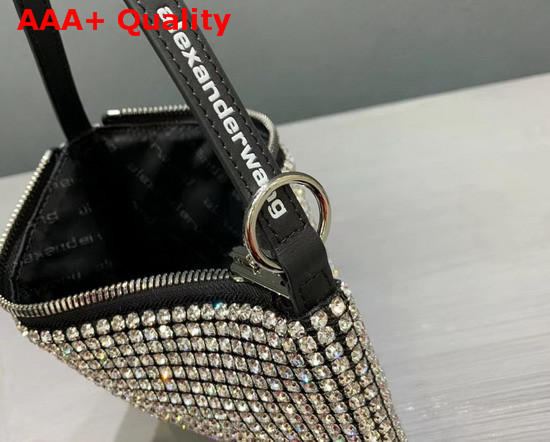 Alexander Wang Exclusive Wangloc Fortune Cookie Bag White Rhinestone Chain Mesh Pouch Replica