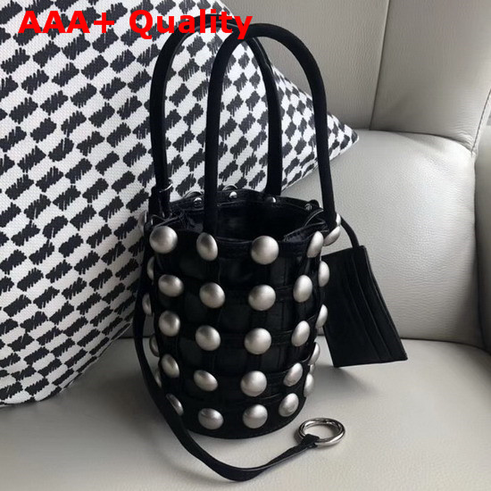 Alexander Wang Gaged Roxy Mini Bucket Bag in Black Replica