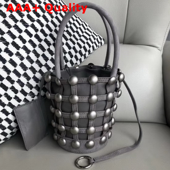 Alexander Wang Gaged Roxy Mini Bucket Bag in Grey Replica