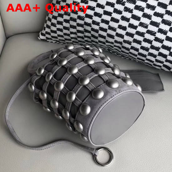 Alexander Wang Gaged Roxy Mini Bucket Bag in Grey Replica