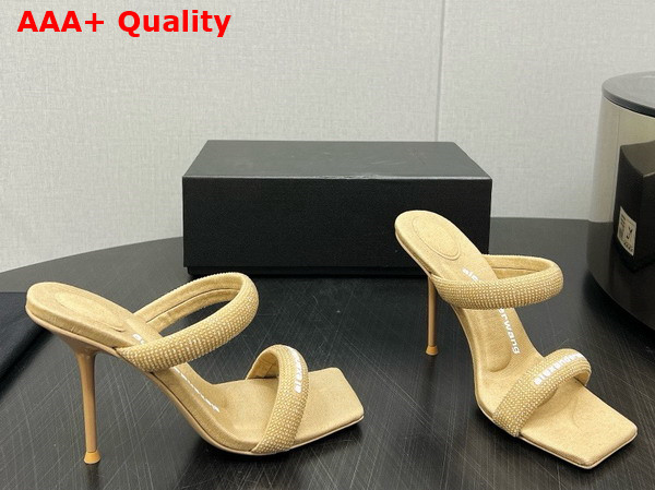 Alexander Wang Julie 105mm Nylon Tubular Sandal in Beige Replica