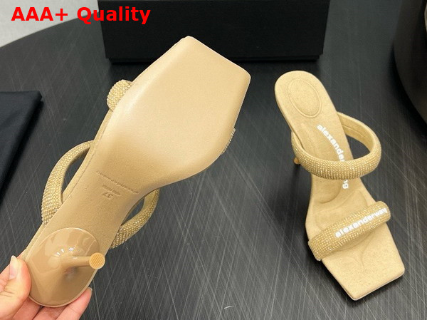 Alexander Wang Julie 105mm Nylon Tubular Sandal in Beige Replica