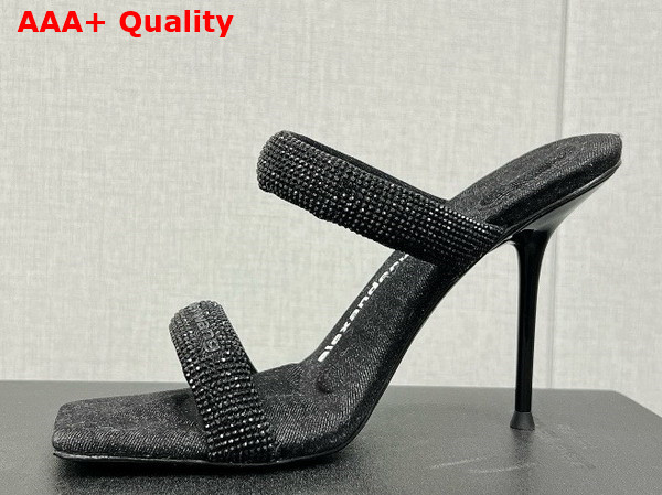 Alexander Wang Julie 105mm Nylon Tubular Sandal in Black Replica