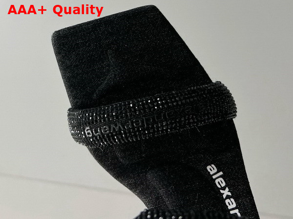 Alexander Wang Julie 105mm Nylon Tubular Sandal in Black Replica