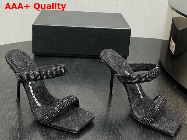 Alexander Wang Julie 105mm Nylon Tubular Sandal in Black Replica