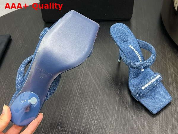 Alexander Wang Julie 105mm Nylon Tubular Sandal in Denim Blue Replica