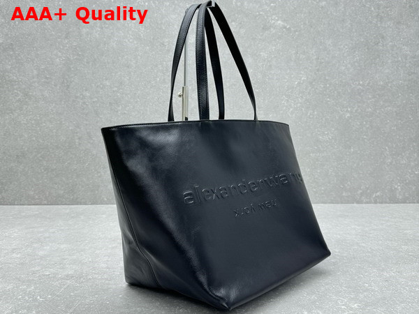 Alexander Wang Punch Tote Bag in Black Crackle Patent Leather Replica