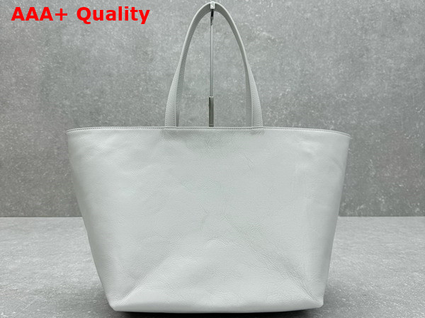 Alexander Wang Punch Tote Bag in White Crackle Patent Leather Replica