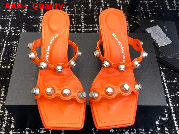 Alexander Wang Rexa 65mm Sandal in Orange Leather Replica