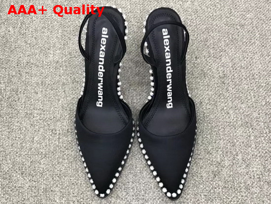 Alexander Wang Rina Crystal Slingback Pump in Black Replica