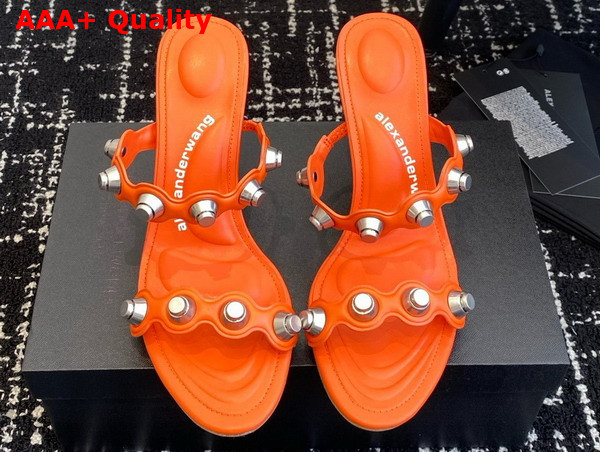 Alexander Wang Riot 85mm Lambskin Leather Sandal in Orange Replica
