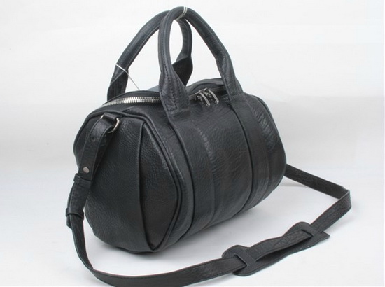 Alexander Wang Rockie in Pebbled Black with Silver for Sale