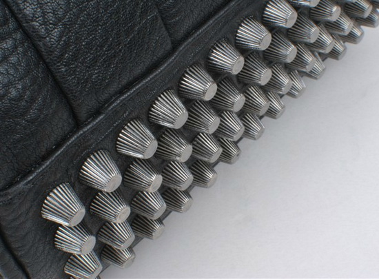 Alexander Wang Rockie in Pebbled Black with Silver for Sale