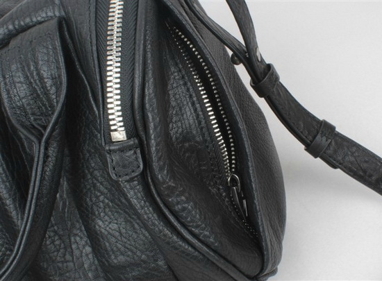 Alexander Wang Rockie in Pebbled Black with Silver for Sale