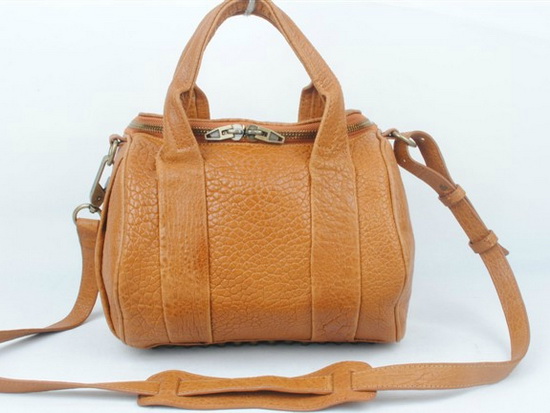 Alexander Wang Rockie in Pebbled Brown with Antique Brass for Sale
