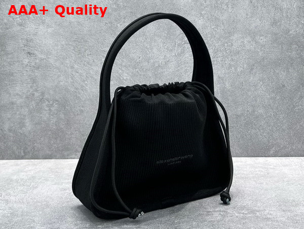 Alexander Wang Ryan Small Bag in Rib Knit Black Replica