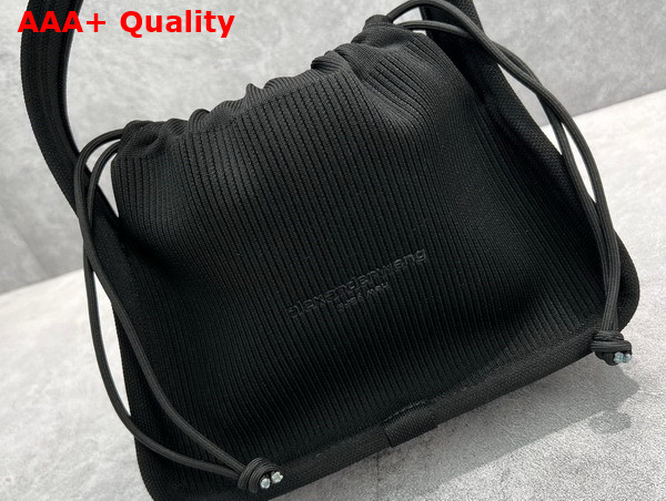 Alexander Wang Ryan Small Bag in Rib Knit Black Replica