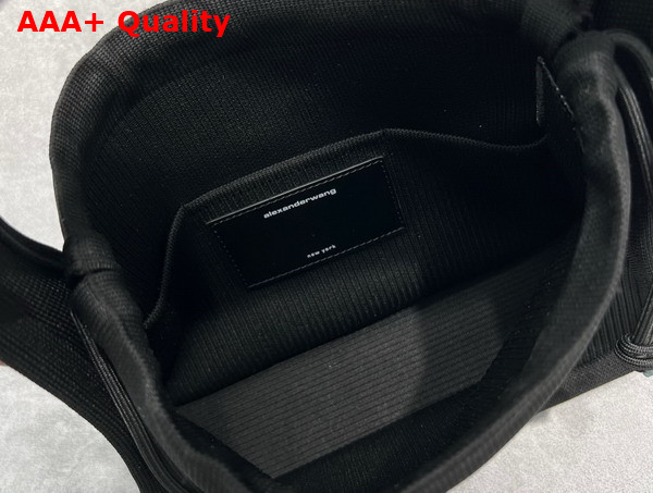 Alexander Wang Ryan Small Bag in Rib Knit Black Replica