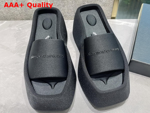 Alexander Wang Taji Platform Slide Sandal in Lycra Black Replica