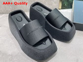 Alexander Wang Taji Platform Slide Sandal in Lycra Black Replica