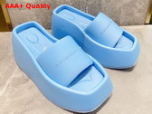 Alexander Wang Taji Platform Slide Sandal in Lycra Light Blue Replica