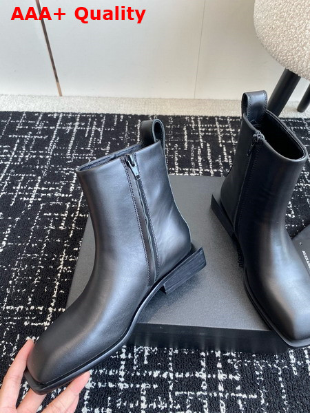 Alexander Wang Throttle Ankle Boot in Black Calf Leather Replica