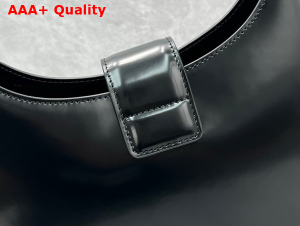 Alexander Wang W Legacy Large Hobo Bag in Black Leather with Silver Metal W Replica