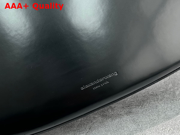 Alexander Wang W Legacy Large Hobo Bag in Black Leather with Silver Metal W Replica