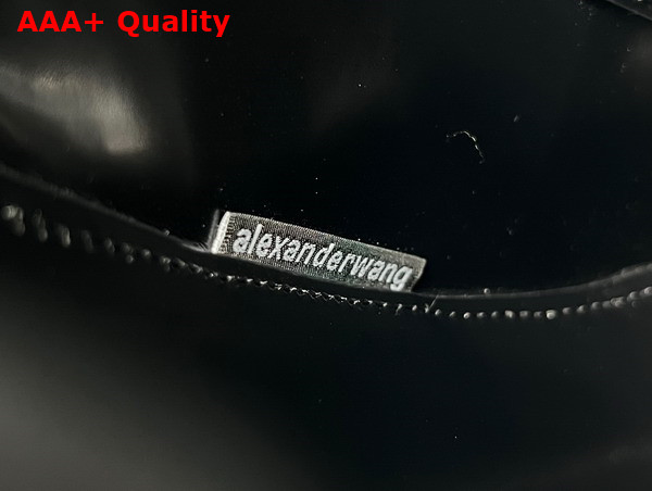 Alexander Wang W Legacy Large Hobo Bag in Black Leather with Silver Metal W Replica