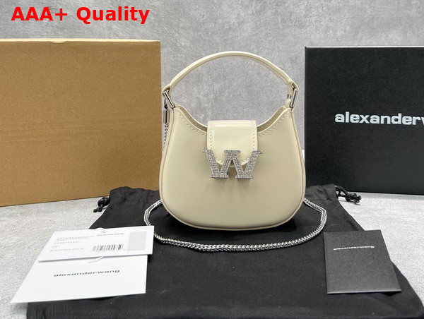 Alexander Wang W Legacy Micro Hobo Bag in Beige Leather Replica