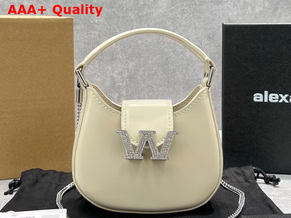Alexander Wang W Legacy Micro Hobo Bag in Beige Leather Replica