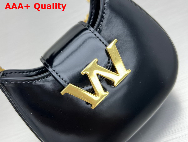 Alexander Wang W Legacy Micro Hobo Bag in Black Leather with Gold Metal W Replica