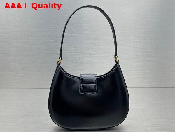 Alexander Wang W Legacy Small Hobo Bag in Black Leather with Gold Metal W Replica