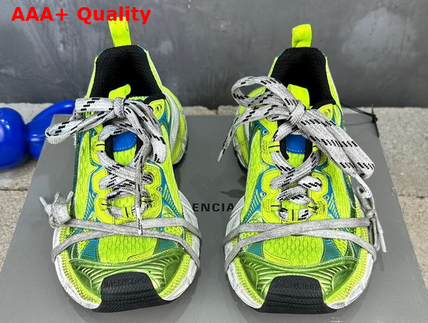 Balenciaga 3XL Sneaker in Neon Yellow and Blue Mesh and Polyurethane Replica