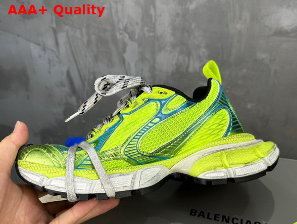 Balenciaga 3XL Sneaker in Neon Yellow and Blue Mesh and Polyurethane Replica