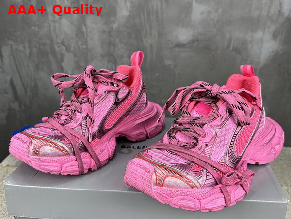 Balenciaga 3XL Sneaker in Pink Mesh and Polyurethane Replica
