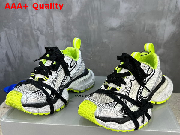 Balenciaga 3XL Sneaker in White Black and Neon Yellow Mesh and Polyurethane Replica