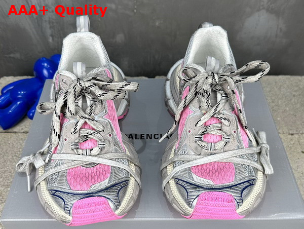 Balenciaga 3XL Sneaker in White Grey and Pink Mesh and Polyurethane Replica