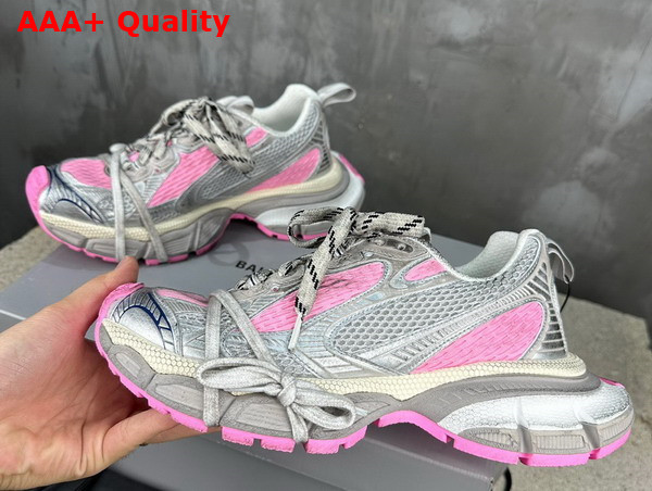 Balenciaga 3XL Sneaker in White Grey and Pink Mesh and Polyurethane Replica
