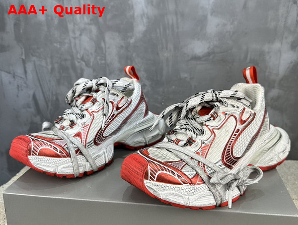 Balenciaga 3XL Sneaker in White and Red Mesh and Polyurethane Replica