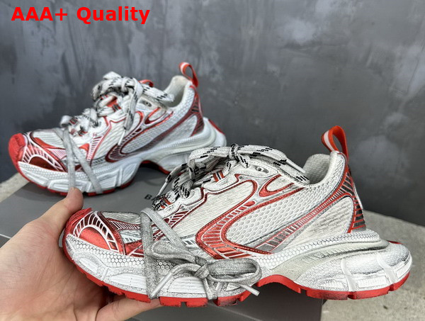 Balenciaga 3XL Sneaker in White and Red Mesh and Polyurethane Replica
