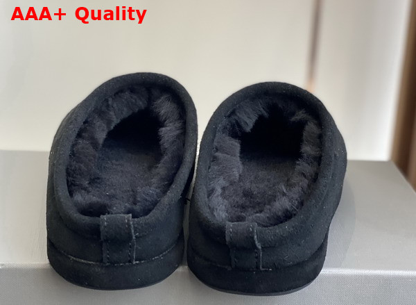 Balenciaga Alaska Slipper in Black Split Calfskin and Synthetic Material Replica